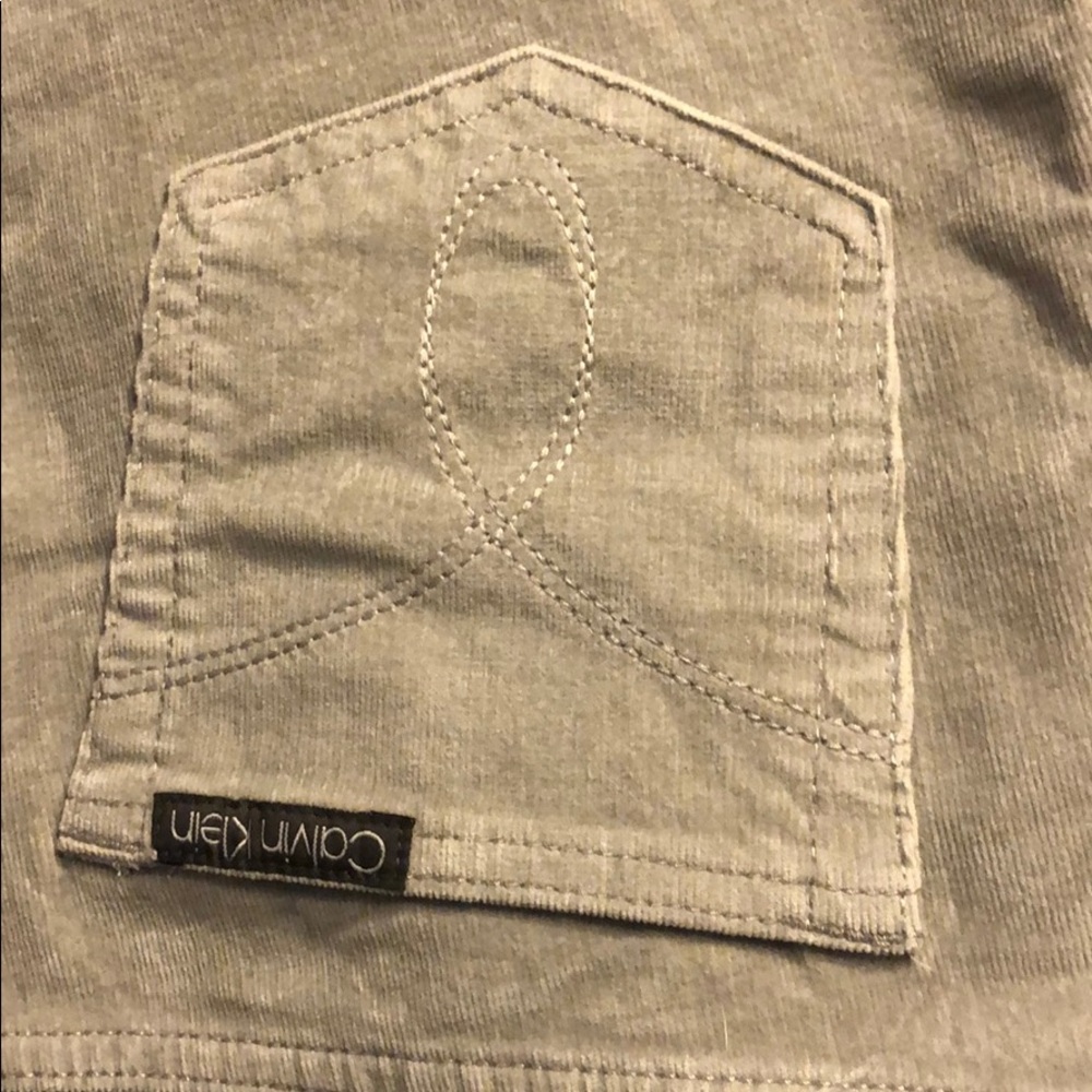 Gray Calvin Klein Corduroy Pants